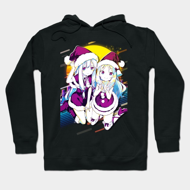 Izumi Sagiri and Yamada Elf - Eromanga Sensei Hoodie by 80sRetro